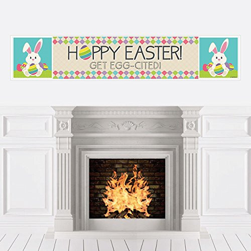 Big Dot of Happiness Hippity Hoppity   Easter Bunny Party Decorations Party Banner