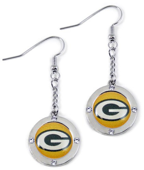 NFL Green Bay Packers Crystal Dangle Earrings NFL Green Bay Packers Crystal Dangle Earrings