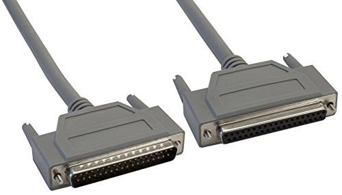 Amphenol CS DSSMDB37MF 005 37 Pin DB37 D Sub Cable Shielded Male Female 5  Gray