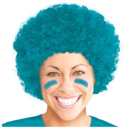 Amscan Party Supplies Afro Wig Party Costumes and Accessories One Size Turquoise