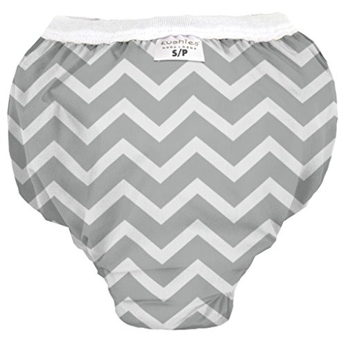 Kushies Baby Waterproof Training Pant  38 44 Pounds  Grey Chevron X Large