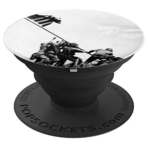 Iwo Jima Image Vintage American Flag PopSockets Grip and Stand for Phones and Tablets