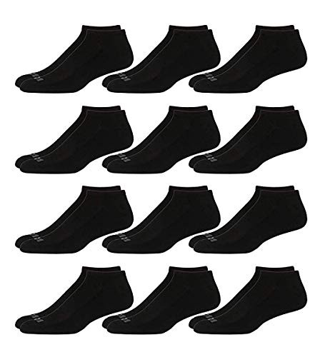 AND1 Men s Athletic Arch Compression Cushion Comfort Low Cut Socks  12 Pack  Size Shoe Size  6 125 Black