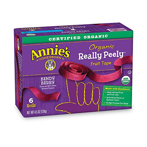 Annie s Homegrown Organic Really Peely Fruit Tape Bendy Berry 6 Rolls