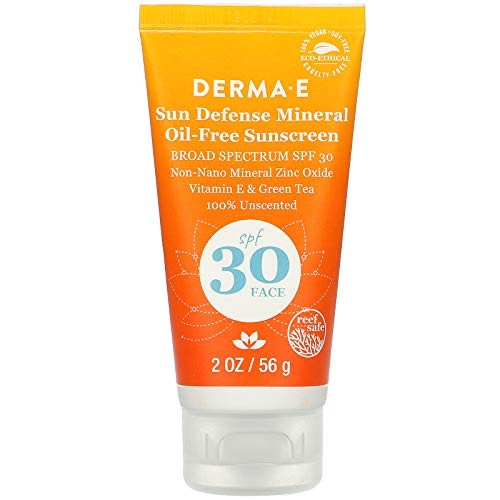 DERMA E Sun Defense Mineral Oil Free Face Sunscreen 2 oz