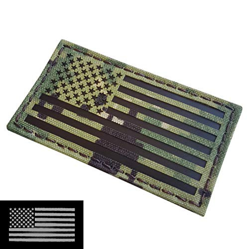 AOR2 IR USA American Flag 2x35 NWU Type III Navy Seals DEVGRU Stars and Stripes Morale Hook and Loop Patch