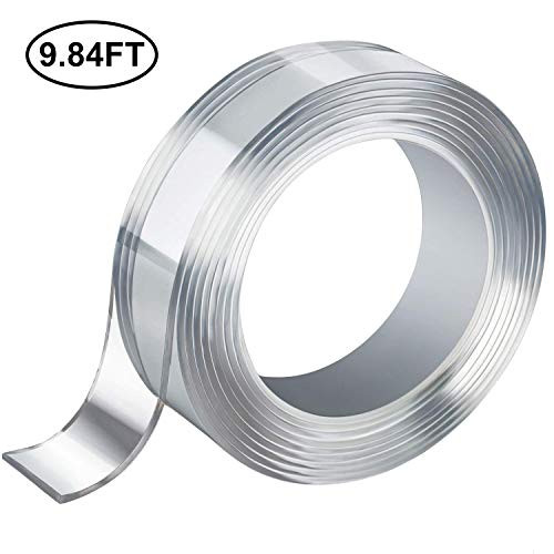Double Sided Adhesive Tape 984FT 3M Reusable Adhesive Tape Traceless Washable Tape Transparent Gel Tape