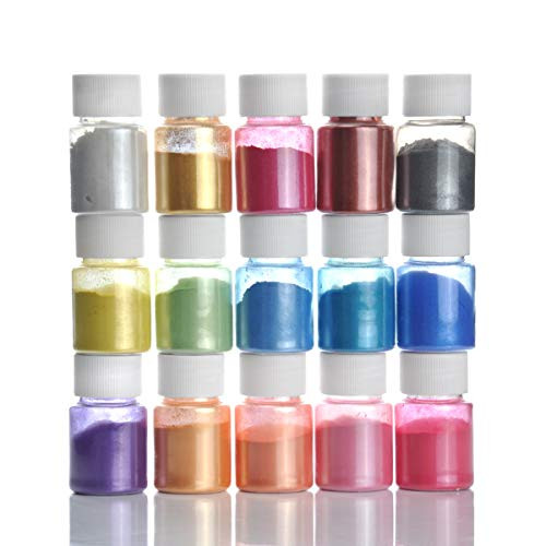 Mica Powder Natural Powder Pigments Epoxy Resin Dye for DIY Slime Adhesive Pigments Bath Bomb Dyes Soap Making Etc 15 Colors 10g 035oz Each Mica Powder Natural Powder Pigments Epoxy Resin Dye for DIY Slime Adhesive Pigments Bath Bomb Dyes Soap Making Etc 15 Colors 10g 035oz Each