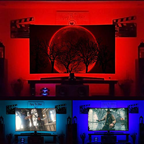 LED Backlight Strip for 60 65 inch TV Bias Lighting   USB Powered LED Accent Lighting Behind TV Wall Lights RF Remote Dimmable Color Changing