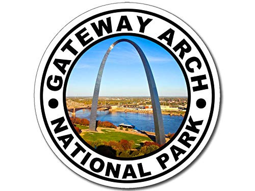 Round Gateway Arch National Park Sticker  Missouri st Louis New