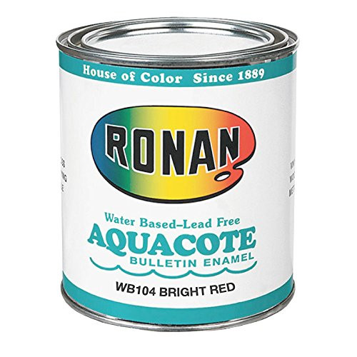 Ronan Specialty Paints Aquacote 1 2 Pint Can Bright Red  WB104