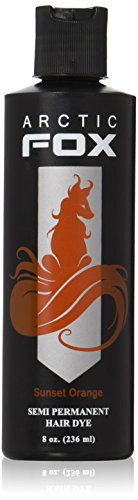 Arctic Fox Vegan and Cruelty Free Semi Permanent Hair Color Dye  8 Fl Oz SUNSET ORANGE
