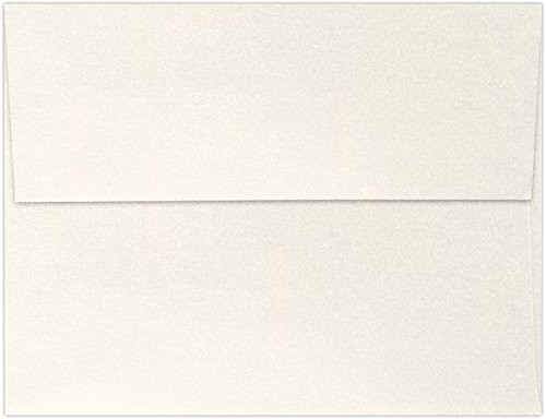 LUXPaper A4 Invitation Envelopes for 4 x 6 Cards in 80 lb Quartz Metallic Printable Envelopes for Invitations 50 Pack Envelope Size 4 1 4 x 6 1 4  Quartz