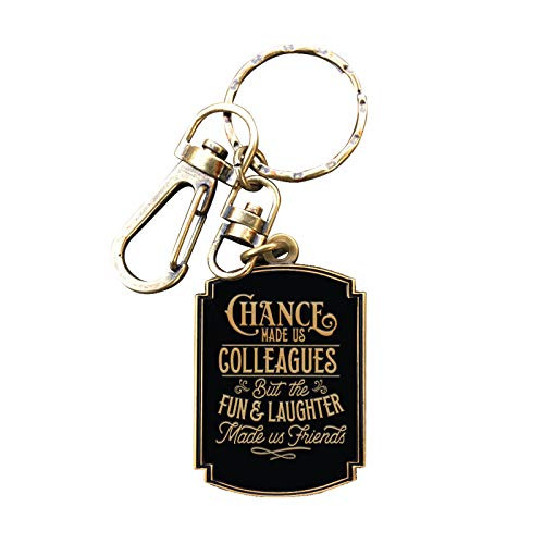 BadBananas   Chance Made Us Colleagues   Goodbye Going Away Farewell Gifts For Coworkers or Colleagues   Black and Gold Keychain Keyring