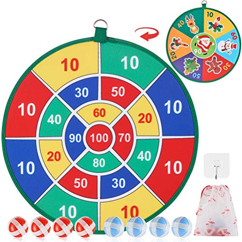 Dart Board Game for Kids with 8 Sticky Balls Safe Classic Dartboard Set Christmas Dart Games Gift for Boys Girls  135 Inches