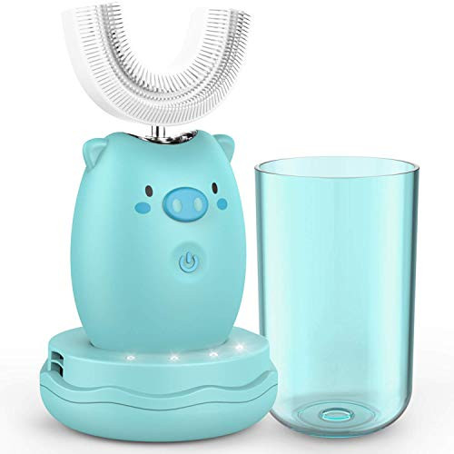 Kids Electric Toothbrushes Automatic Toothbrush with U Shape Brush Head Auto Brush for Toddler Children 7 12 Blue Kids Electric Toothbrushes Automatic Toothbrush with U Shape Brush Head Auto Brush for Toddler Children 7 12 Blue