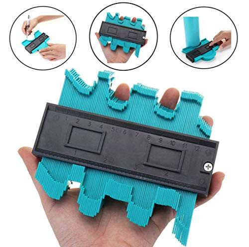 BEST NEW 5 Inch Contour Gauge Duplicator Woodworking Shape Tracing Template Measuring Tool Plastic Profile Copy Gauge Ruled   Profile Jig Guide Circular Frame Profile Gauge Tool