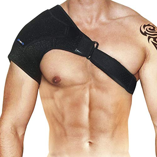 Shoulder Brace   Rotator Cuff Support Brace for Men   Women by BRANFIT Shoulder Compression Sleeve with Pressure Pad is Ideal for Dislocated AC Joint Labrum Tear   Frozen Shoulder Pain Relief