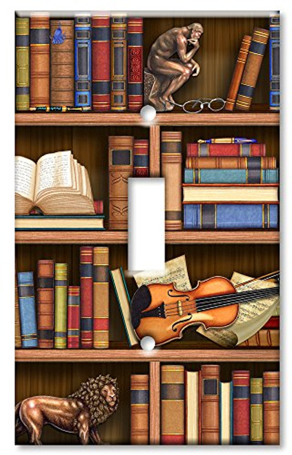 Single Gang Toggle Wall Switch Plate Books In Library design Image by Dan Morris Single Gang Toggle Wall Switch Plate Books In Library design Image by Dan Morris