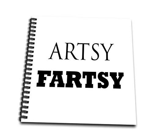 3dRose db 221091 3 Artsy Fartsy Black Text on White Background Mini Notepad 4  x 4