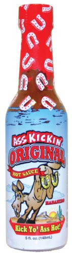 ASS KICKIN  Original Hot Sauce with Serrano and Habanero Peppers   5 oz  Perfect Gourmet Gift for the Hot Sauce Fan   Try if you dare