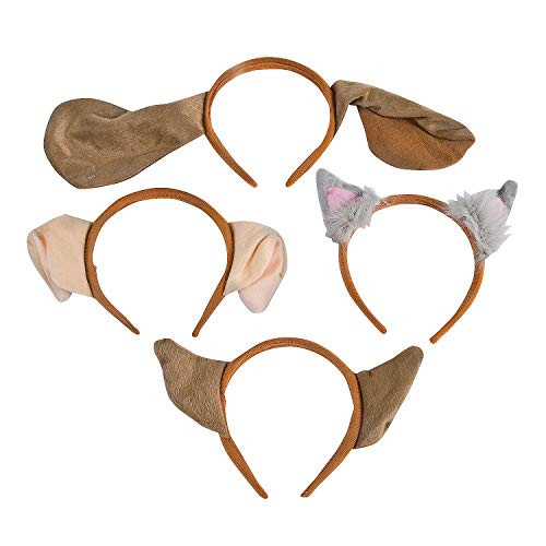 Fun Express   Plush Puppy Ear Headbands  12 Pc  for Birthday   Apparel Accessories   Hats   Head Boppers   Birthday   12 Pieces