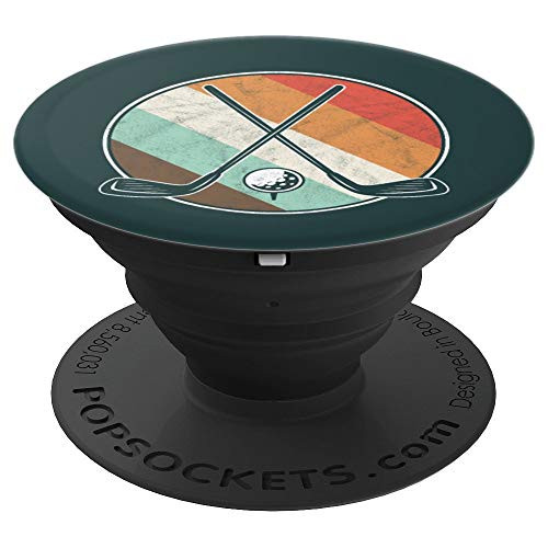 Retro Golfer Golfing Vintage Golf Ball Gift PopSockets Grip and Stand for Phones and Tablets