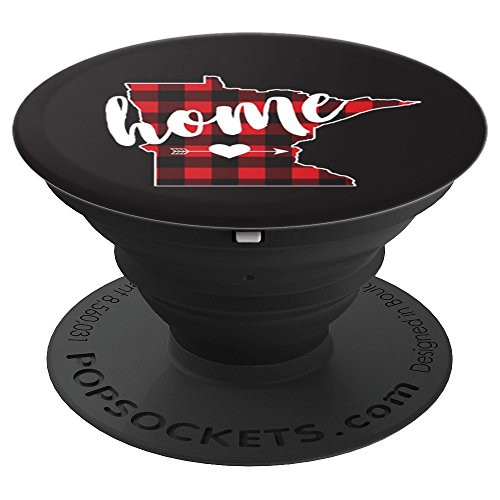 Buffalo Plaid Minnesota PopSocket Home State Lumberjack Gift PopSockets Grip and Stand for Phones and Tablets