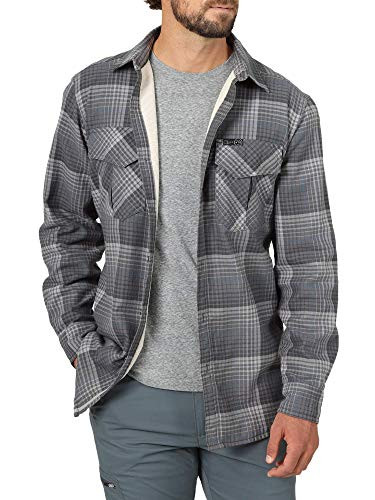 ATG by Wrangler Men s Thermal Lined Flannel Shirt Pavement Medium