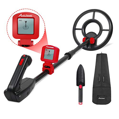 Avid Power Metal Detector for Kids Treasure Hunting Juniors Metal Detectors with Adjustable Stem LCD Display and Carrying Bag