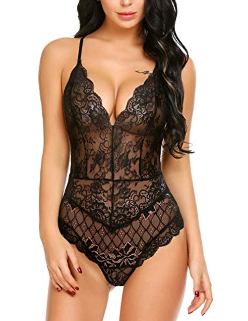 Avidlove Women Teddy Lingerie One Piece Babydoll Mini Bodysuit