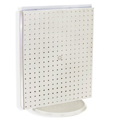 Azar 700500 WHT Pegboard Counter Display White Solid Pegboard