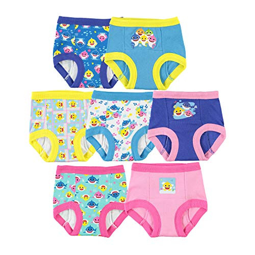 Baby Shark Girls  Toddler 7pk Potty Training Pant 4T