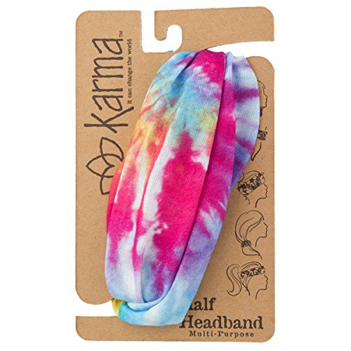 Karma Gifts Half Headband Multi Color Tie Dye
