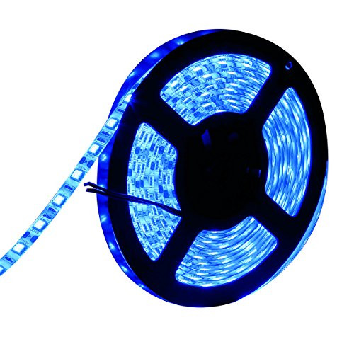 SUPERNIGHT (TM) 16.4FT 5M SMD 5050 Waterproof 300LEDs Blue LED Flash Strip Light ,LED Flexible Ribbon Lighting Strip,12V 60W SUPERNIGHT (TM) 16.4FT 5M SMD 5050 Waterproof 300LEDs Blue LED Flash Strip Light ,LED Flexible Ribbon Lighting Strip,12V 60W