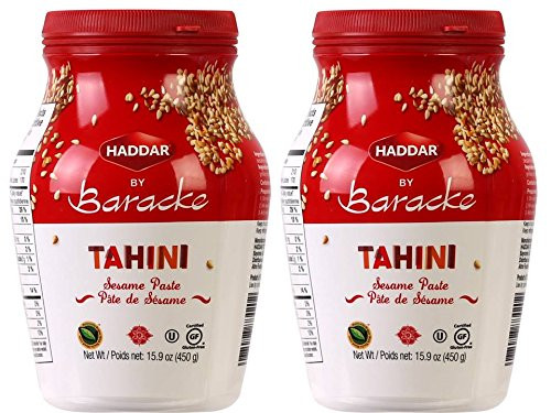Haddar by Baracke 100  Pure Ground Sesame Tahini 159oz Jar  2 Pack  Just One Ingredient Gluten Free Vegan Keto Friendly Kosher