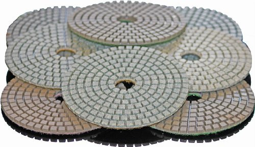 Stadea 4" PPW124B Diamond Polishing Pads Grit 50 Wet for Concrete Travertine Marble Terrazzo Glass Granite Stone Polishing, Pack of 2