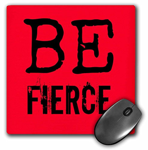3dRose Be Fierce Red Background Mouse Pad 8  x 8   mp 180116 1
