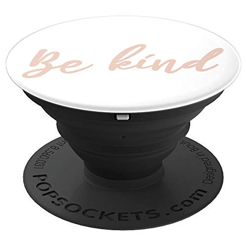 Rose Pink Handwritten Font  Be Kind  Inspirational Quote PopSockets Grip and Stand for Phones and Tablets