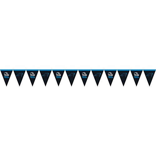 Creative Converting Officially Licensed NFL Plastic Flag Banner 12  Carolina Panthers