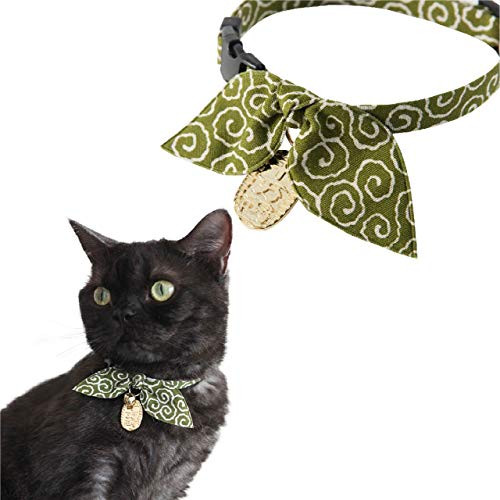 Necoichi Ninja Cat Collar  Green