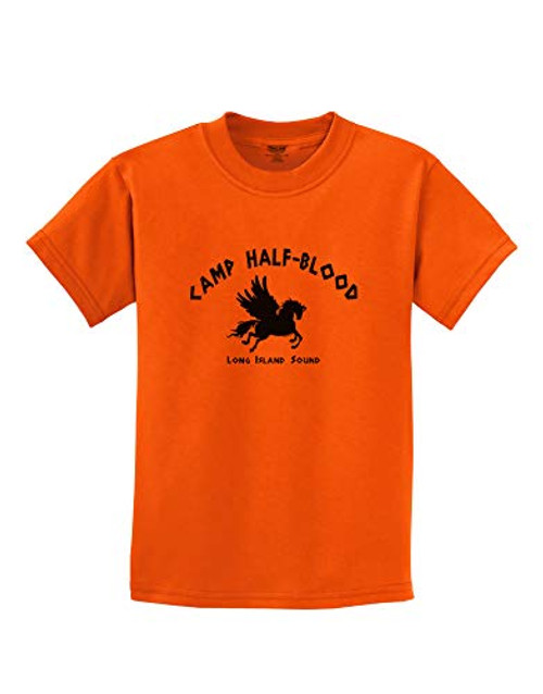 TOOLOUD Camp Half Blood Child Tee   Childrens T Shirt   Orange   XL