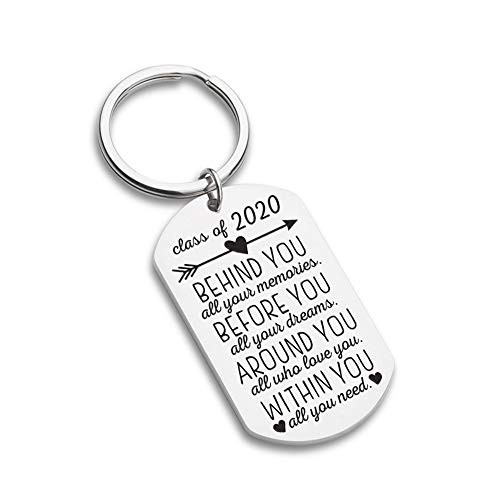 Graduation Gifts Keychain for Class 2020 Her Him Daughter Son Women Best Friend College Boys Girls Behind You All Your Memories Inspirational Gift Key Ring Graduation Gifts Keychain for Class 2020 Her Him Daughter Son Women Best Friend College Boys Girls Behind You All Your Memories Inspirational Gift Key Ring