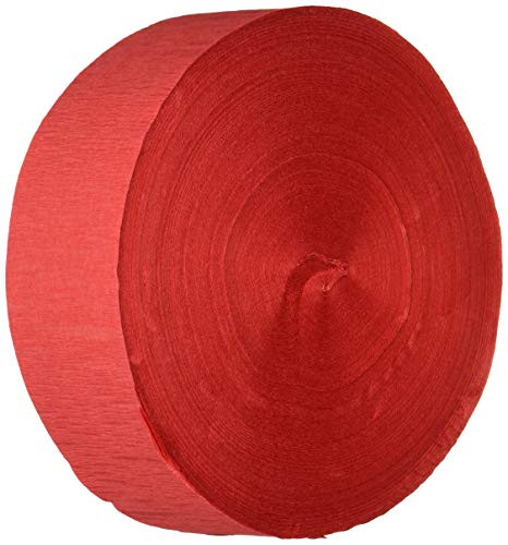 FR Jumbo Crepe Streamer  red  Party Accessory   1 count   1 Pkg