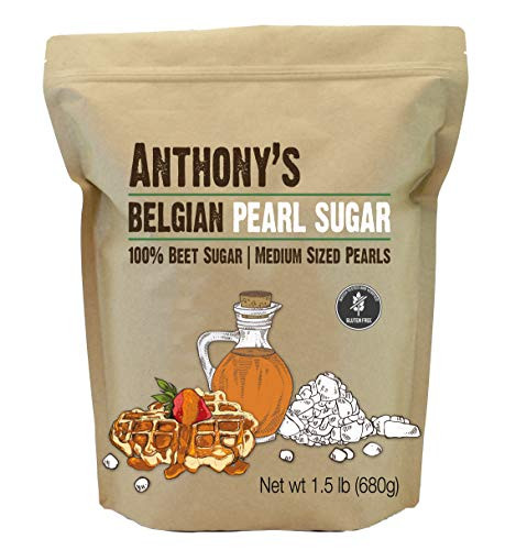 Anthony s Belgian Pearl Sugar 15 lb Batch Tested and Verified Gluten Free Medium Sized Pearls