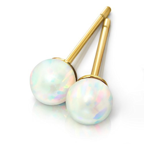 Round Created 6mm Opal Stud Earrings 14k Gold Plated Stainless Steel Hypoallergenic Earrings for Women Dainty Gold Earrings Classic Fire Opal Earrings Stud Earrings for Women Round Created 6mm Opal Stud Earrings 14k Gold Plated Stainless Steel Hypoallergenic Earrings for Women Dainty Gold Earrings Classic Fire Opal Earrings Stud Earrings for Women