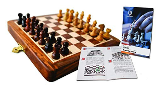 THE WILSWANK 10 x 10 Inch Premium Foldable Magnetic Chess Set with Free Chess Bag and Strategy Guide Book  How to Play Chess