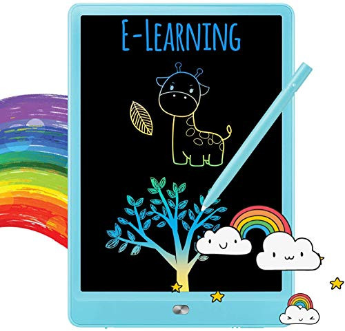 TEKFUN Boys Gifts 85inch LCD Writing Tablet Doodle Board with Rainbow Color Educational Toys for 3 4 5 6 Year Old Boys Reusable Drawing Tablet Drawing Board Blue