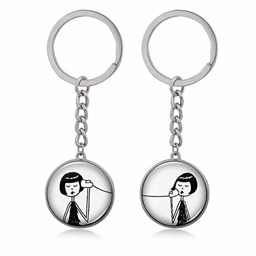 7Morning 2pcs Best Friend Key Ring Best Bitches Keychains BFF Lovers Key Love Gifts Jewelry Christams Gift