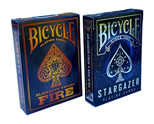 Bicycle Stargazer   Fire Elements Series Playing Cards Bundle 2 Decks  Basic pack